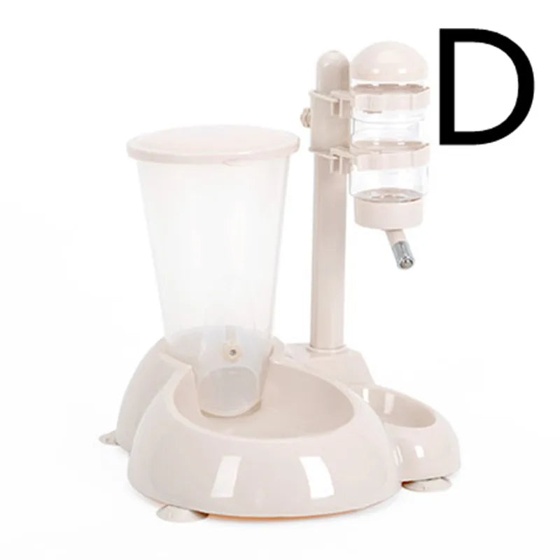 Automatic Pet Food And Water Dispenser With Double Tank - In Different Colors