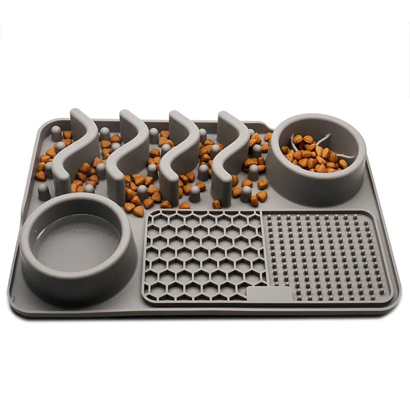 Interactive Lick Mat For Dogs And Cats - Anti-snare Bowl With Food Search Game