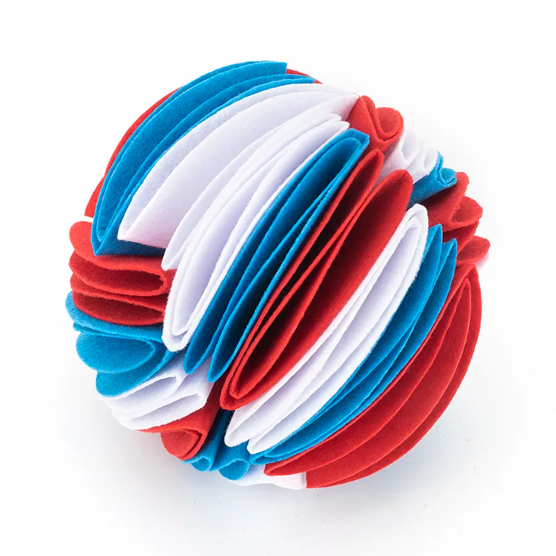 Dog Toy Ball - Colorful Fabric Ball For Dogs To Chew And Play With