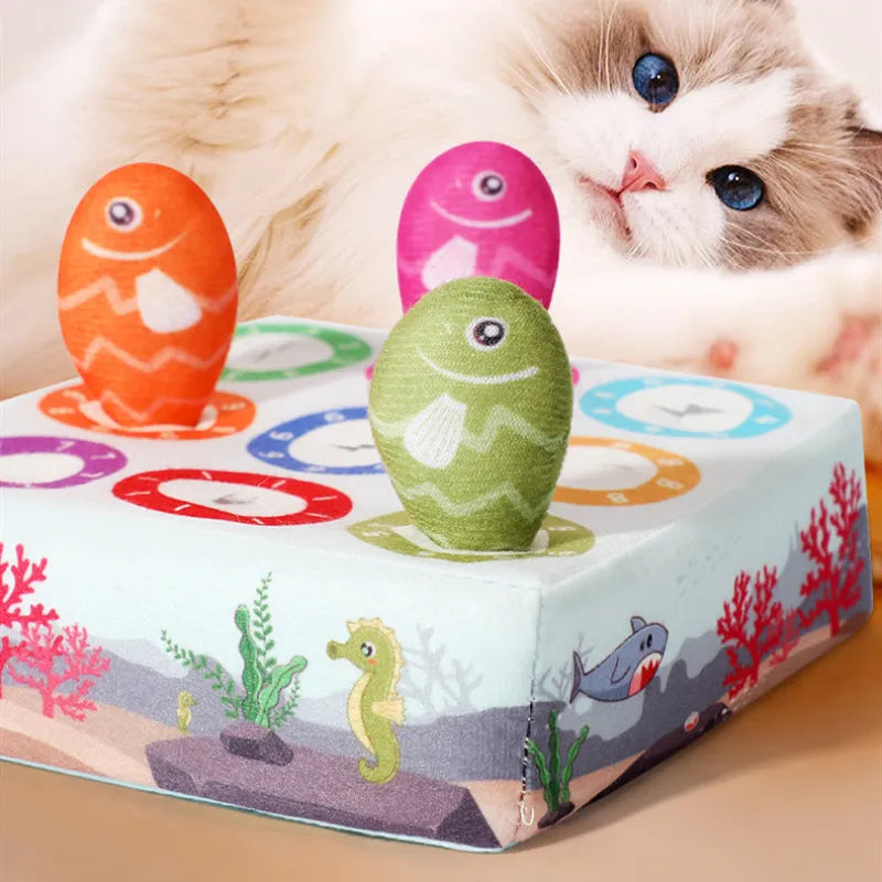 Interactive Cat Toy - Colourful Fish Toys in a Set for Chewing and Playing