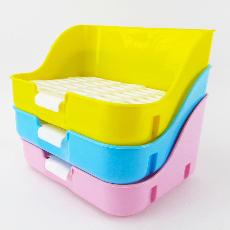 Plastic Litter Tray With Ventilation Grille - Practical And Easy To Clean