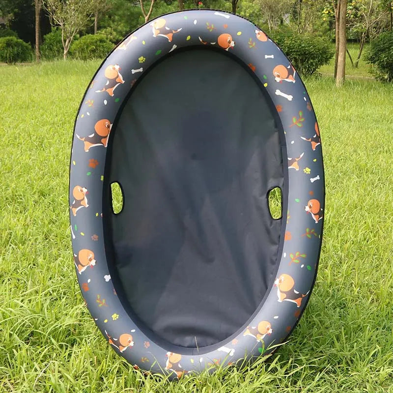Dog Bathtub - Inflatable Dog Bathtub For Pets With Floral Pattern For Indoor And Outdoor Use