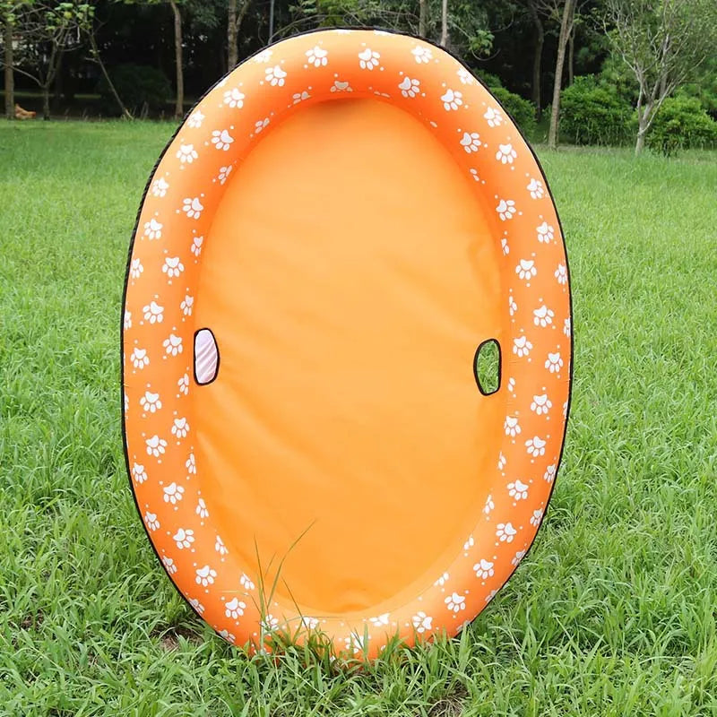 Dog Bathtub - Inflatable Dog Bathtub For Pets With Floral Pattern For Indoor And Outdoor Use