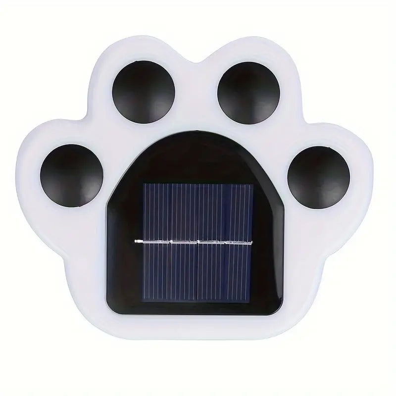 Wireless Solar Garden Lights in Paw Print Design