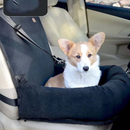 Dog Seat In The Car - Safety Seat For Dogs With Straps And Soft Padding