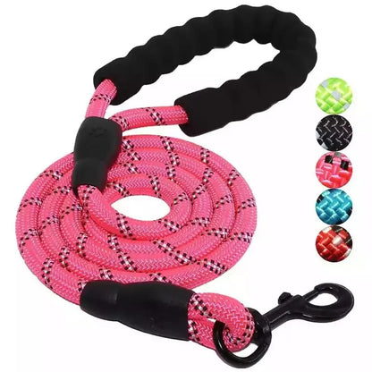 Adjustable Nylon Dog Lead With Padded Handle - Robust And Non - Slip Design
