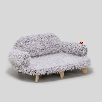 Cosy Pet Sofa for Dogs and Cats with Soft Plush Cover and Wooden Feet