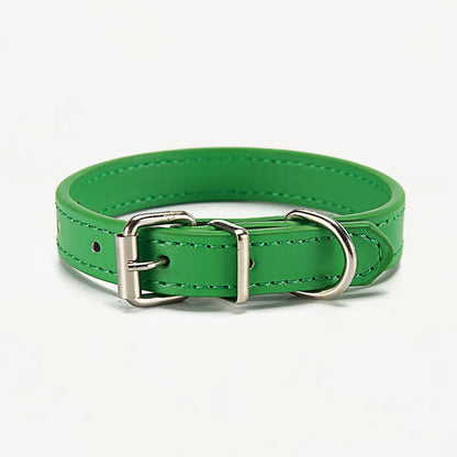 Colorful Leather Collar For Dogs - Adjustable And Durable