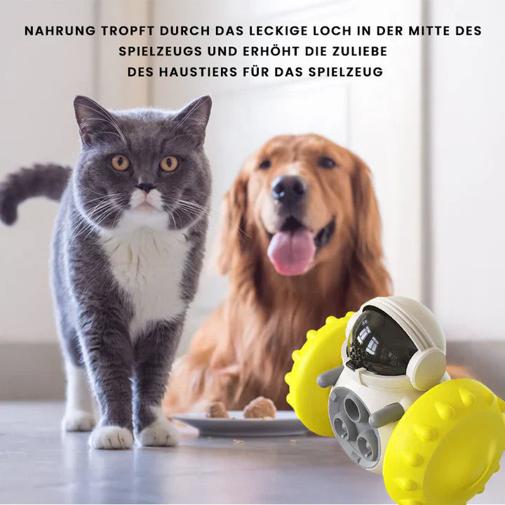 Interactive Feeding Toy With Wheels For Pets