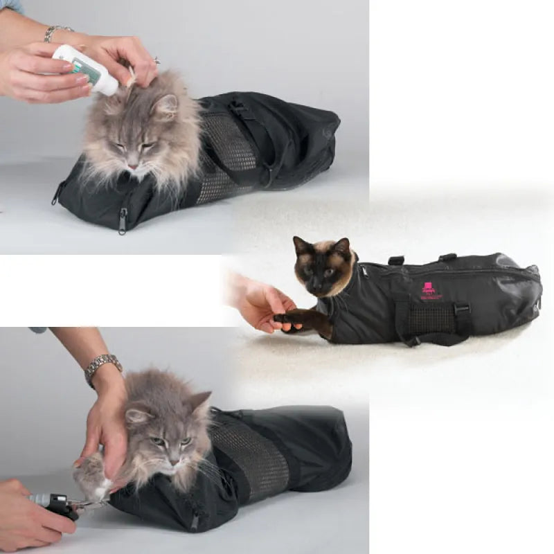 Cat Grooming Bag For Claw Trimming And Grooming - Comfortable And Safe