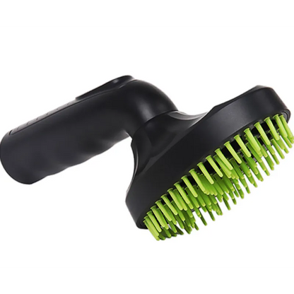 Pet Hair Brush Attachment For Vacuum Cleaner With Silicone Bristles And Ergonomic Handle