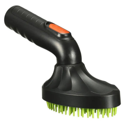 Pet Hair Brush Attachment For Vacuum Cleaner With Silicone Bristles And Ergonomic Handle