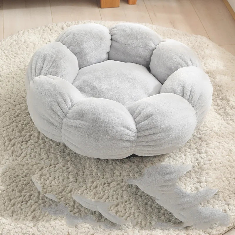 Cosy Cat Bed in Flower Basket Shape - Soft and Comfortable for Relaxing Nights