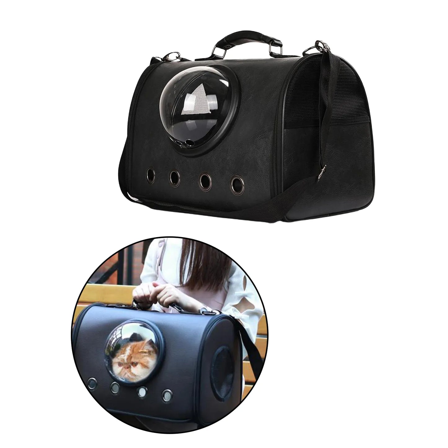 Carrying Bag For Cats And Small Dogs - With Viewing Window And Ventilation