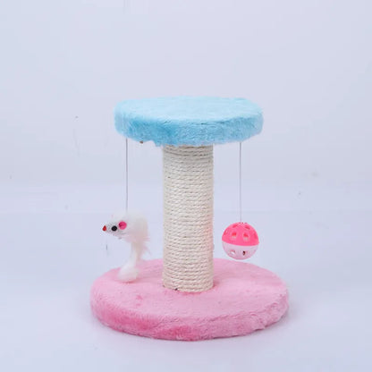 Cat Scratching Post With Toy - Scratching Post With Interactive Ball And Mouse