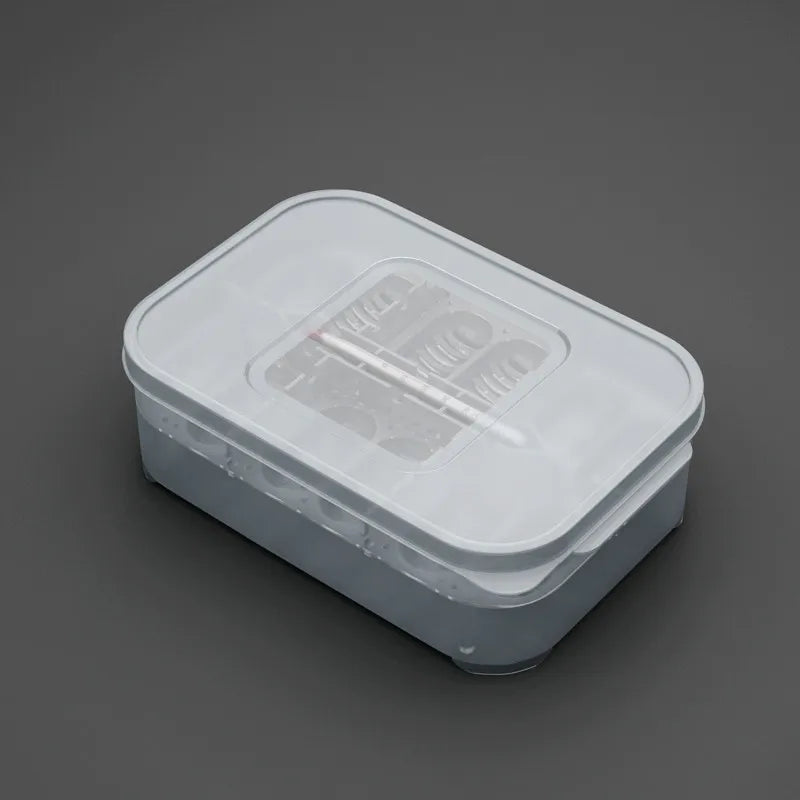 Practical Storage Box For Eggs And Small Items - With Thermometer And Dividers