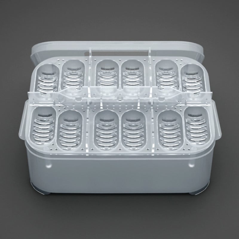 Practical Storage Box For Eggs And Small Items - With Thermometer And Dividers