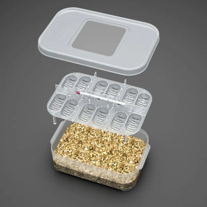 Practical Storage Box For Eggs And Small Items - With Thermometer And Dividers