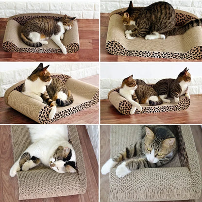 Cat Scratching Mat And Lying Surface In Leopard Design - Stable And Comfortable