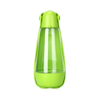 Drinking Bottle For Dogs - Water Bottle For On The Go With Food Bowl