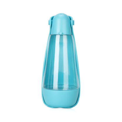 Drinking Bottle For Dogs - Water Bottle For On The Go With Food Bowl