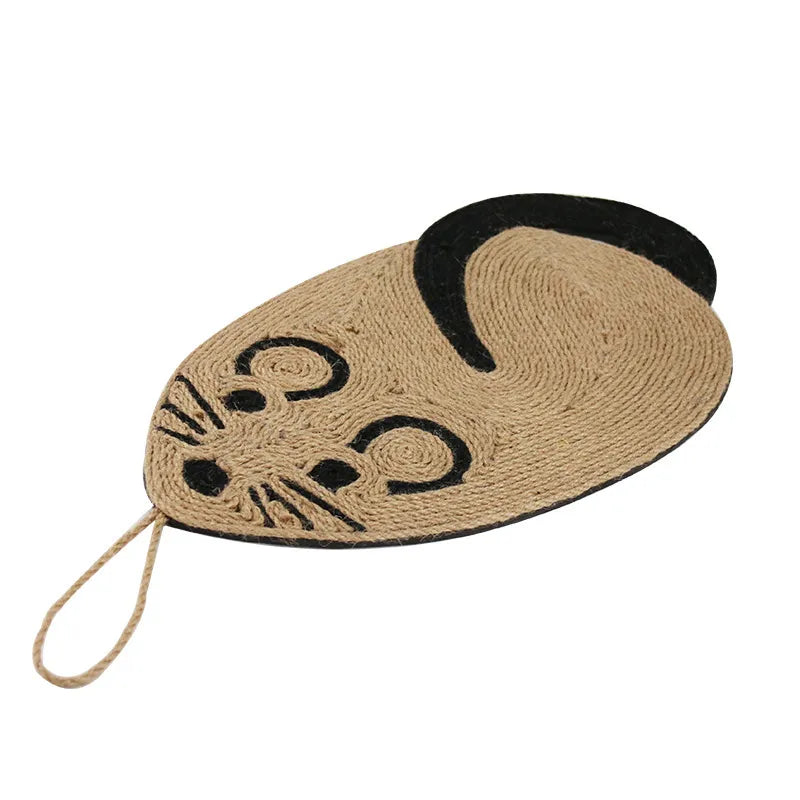 Cat Play Mat In Cat Design - Scratch-resistant Sisal Mat For Play And Relaxation