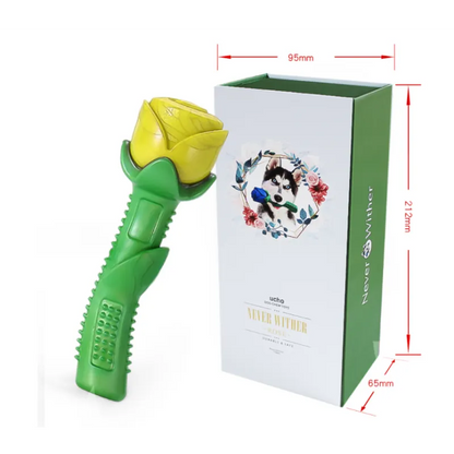 Rose - Shaped Dog Toy - Chew Stick for Dental Care & Fun Made of Robust Rubber