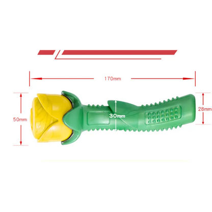 Rose - Shaped Dog Toy - Chew Stick for Dental Care & Fun Made of Robust Rubber