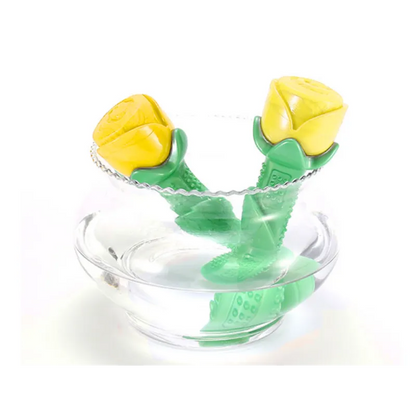 Rose - Shaped Dog Toy - Chew Stick for Dental Care & Fun Made of Robust Rubber