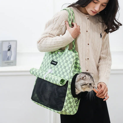 Pocket-style Dog Carrier Bag - Compact Pet Carrier Bag Made From High-quality Fabric