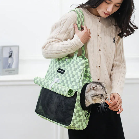 Pocket-style Dog Carrier Bag - Compact Pet Carrier Bag Made From High-quality Fabric