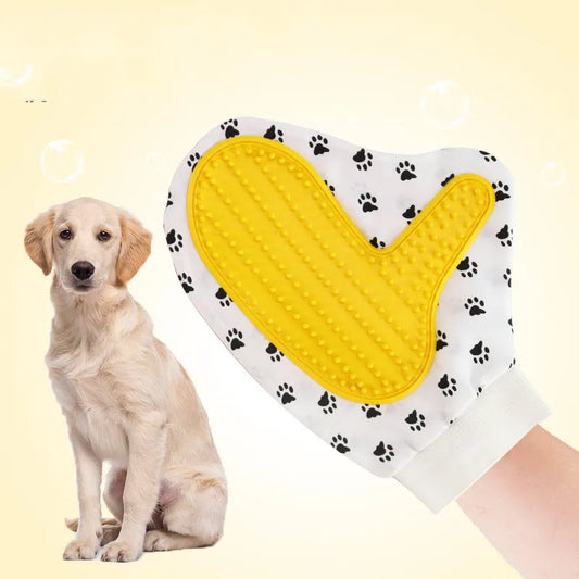 Pet Grooming Glove For Dogs And Cats - Massage Glove With Soft Nubs