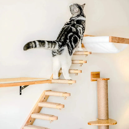 Customizable Cat Wall Scratching Tree