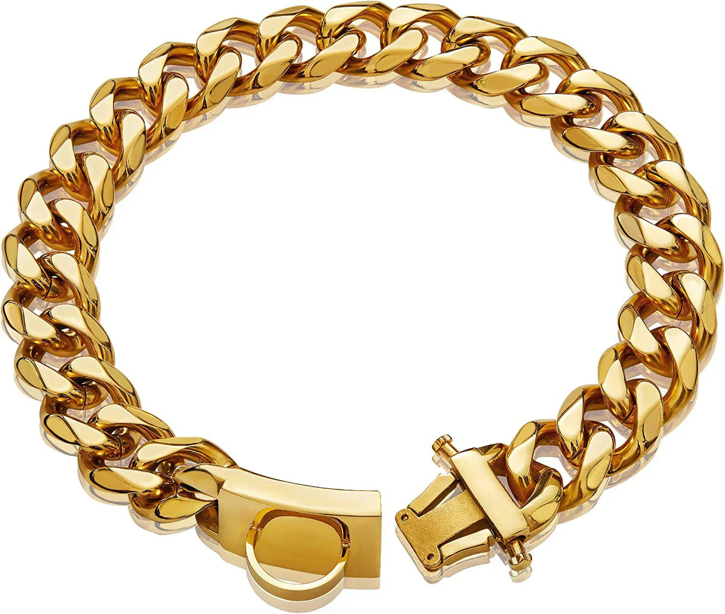Dog Collar Gold Chain