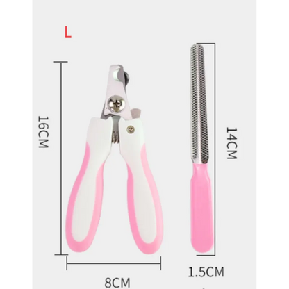 Claw Scissors for Pets with Safety Lock and File