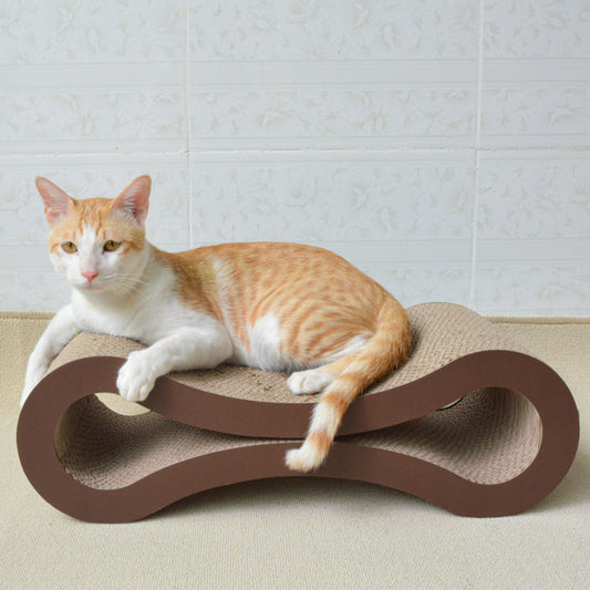 Luxurious Infinity Cat Scratching Bed Made of Cardboard