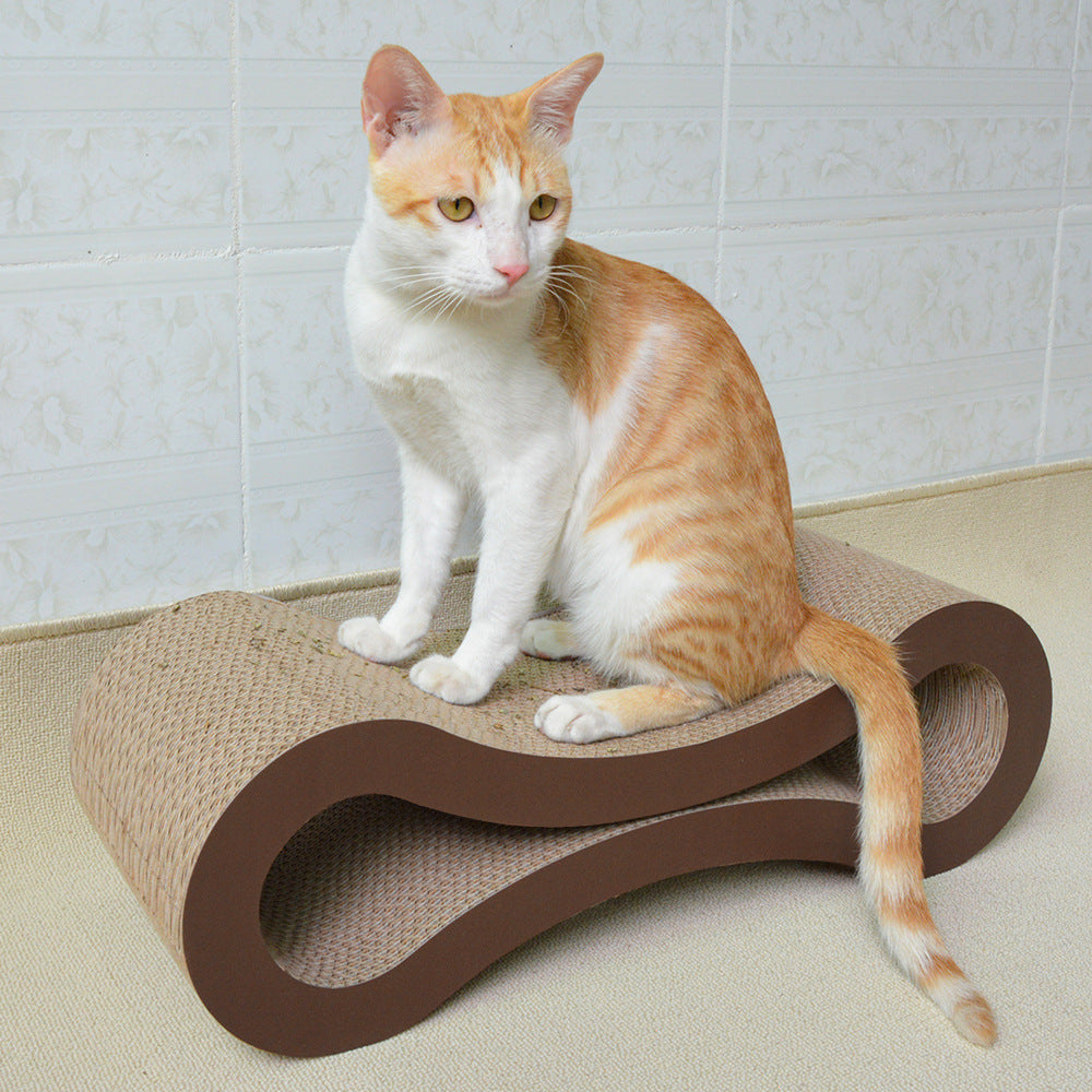 Luxurious Infinity Cat Scratching Bed Made of Cardboard