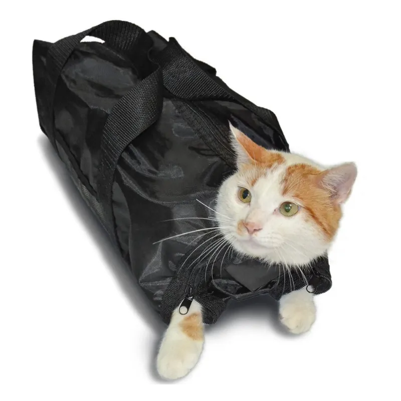 Cat Grooming Bag For Claw Trimming And Grooming - Comfortable And Safe