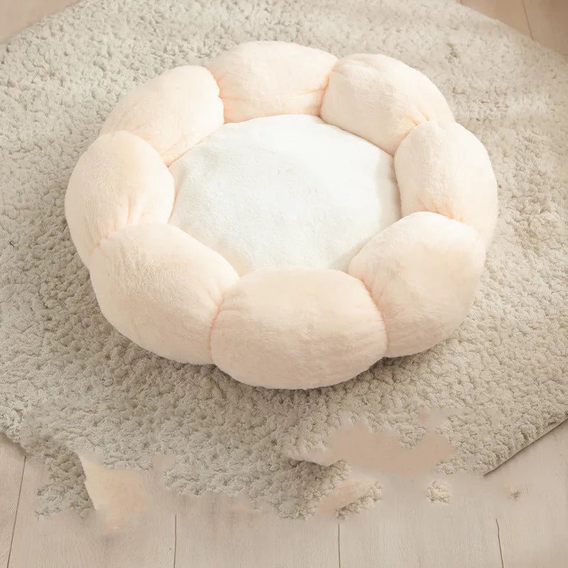 Cosy Cat Bed in Flower Basket Shape - Soft and Comfortable for Relaxing Nights