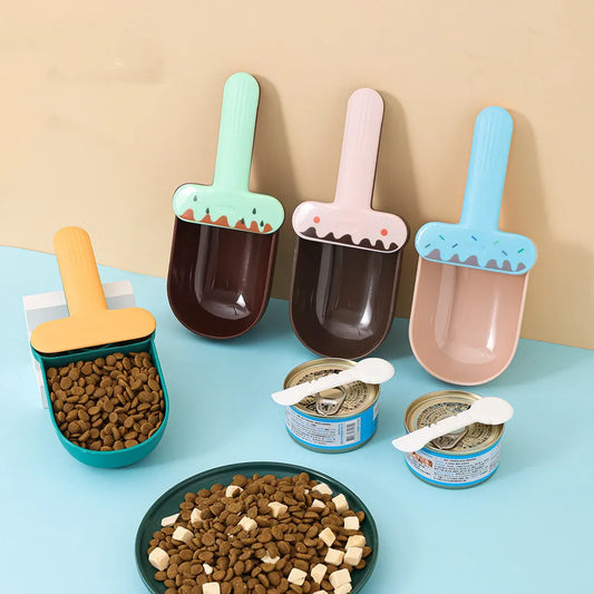 Food Measuring Spoon For Dogs And Cats - Cute Ice Cream Sundae Design Food Spoon