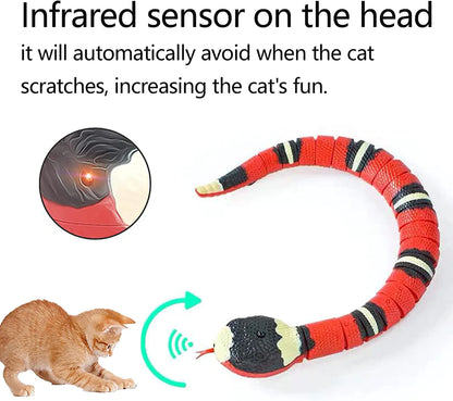 Smart Sensing Interactive Snake Toy for Cats, Automático