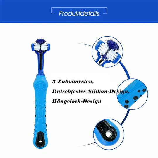 3 - Head Dog Toothbrush - Effective Cleaning For Healthy Teeth