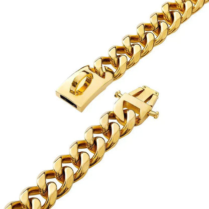 Dog Collar Gold Chain