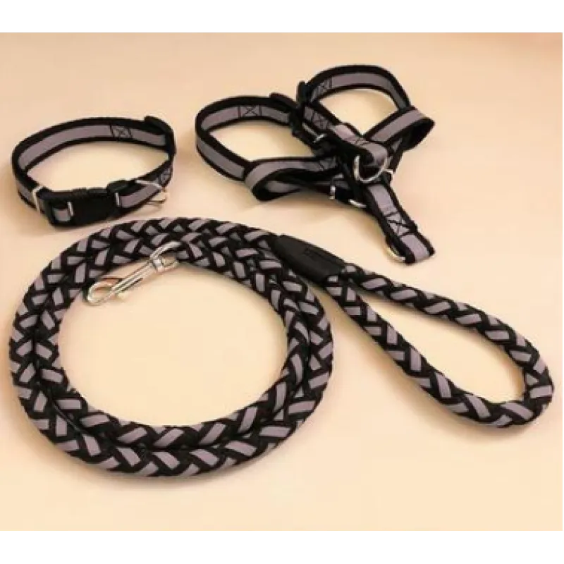 Reflective Dog Harness With Lead - Safe Set For Walks In The Dark