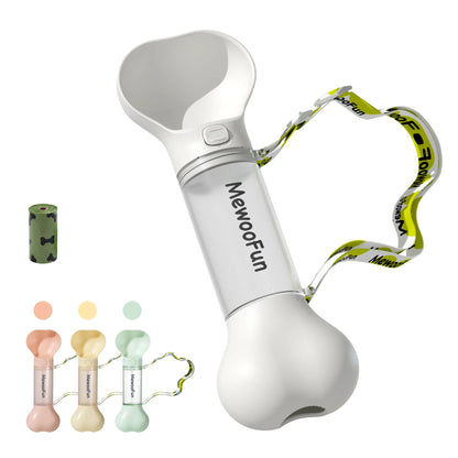 Bone-shaped Drinking Bottle For Dogs - Portable Water Dispenser With Bowl