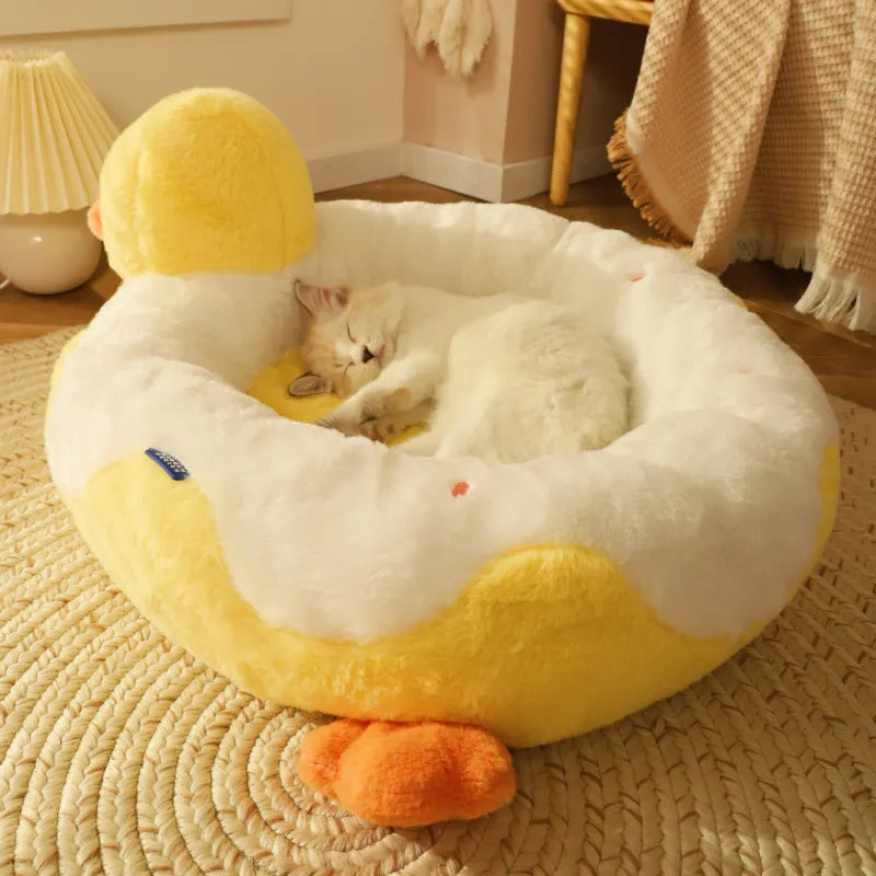 Cozy Duck Bed For Cats - Soft Pet Bed For Relaxation And Comfort