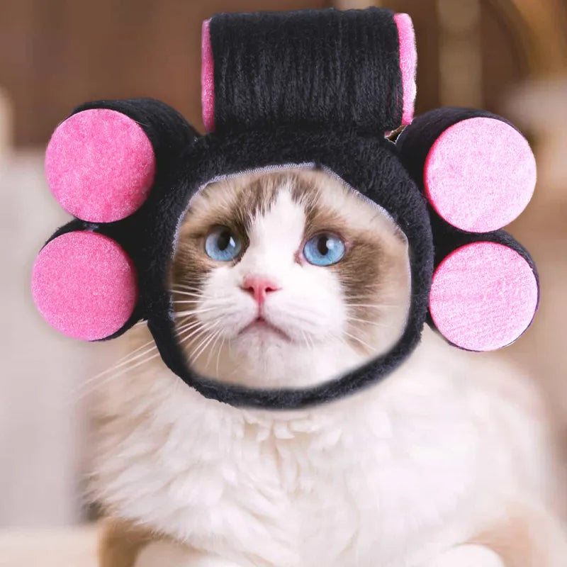 Cat Grooming Kit With Curlers - Soft Material And Easy To Carry