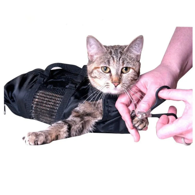 Cat Grooming Bag For Claw Trimming And Grooming - Comfortable And Safe