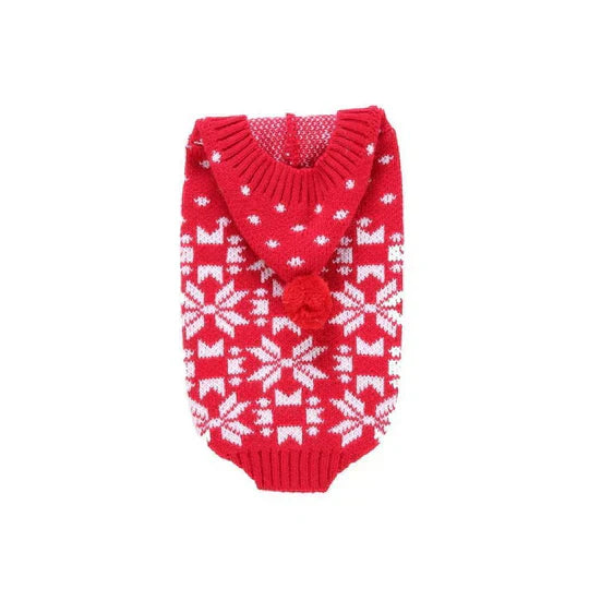 Christmas Dog Jumper With Snowflakes