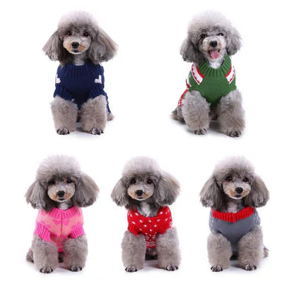 Christmas Dog Jumper With Snowflakes